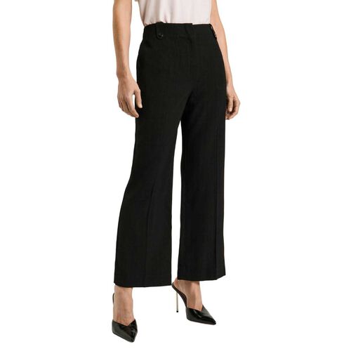 Veronika Maine Lustred Weave Cropped Flared Pant